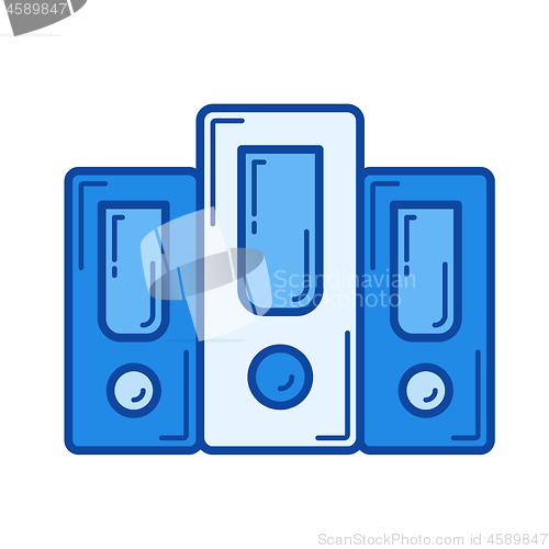 Image of Document folders line icon.