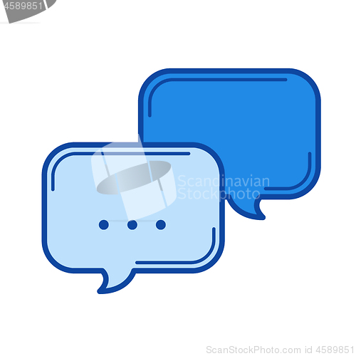 Image of Chat bubbles line icon.