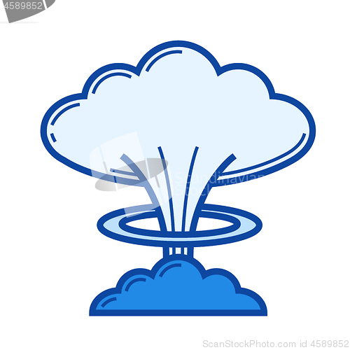 Image of Nuclear explosion line icon.