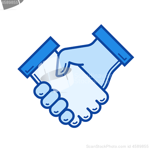 Image of Handshake line icon.