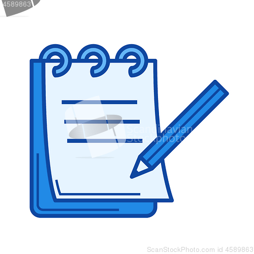 Image of Paperwork line icon.