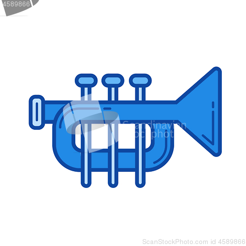 Image of Trumpet line icon.