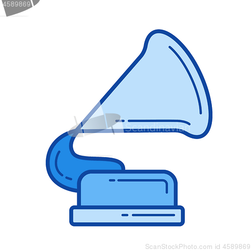 Image of Gramophone line icon.