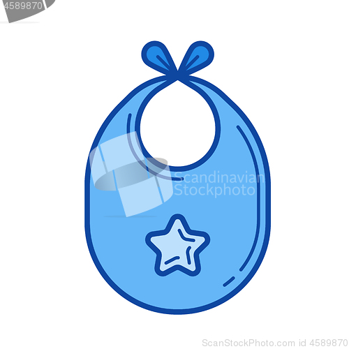 Image of Baby bib line icon.