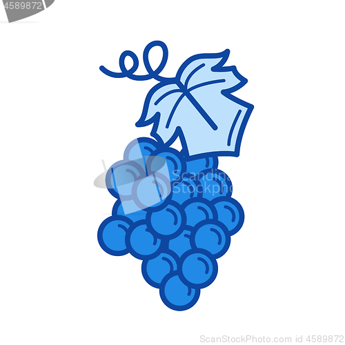 Image of Bunch of grapes line icon.