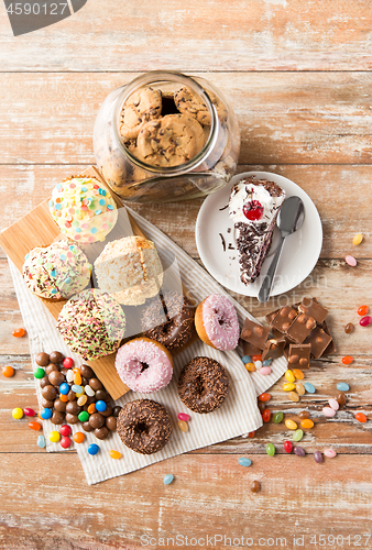 Image of close up of different sweets on table