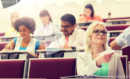 Image of group of international students in lecture hall