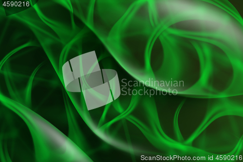 Image of Abstract background with green curved lines.