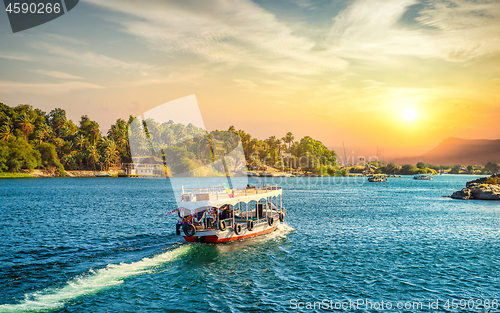 Image of Boats at sunset