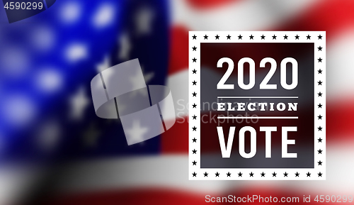 Image of USA presidental election 2020. Vector illustration with american flag