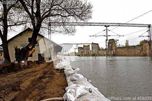 Image of flooded railway