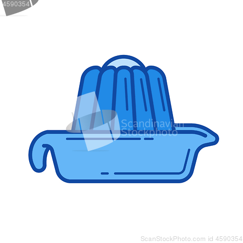 Image of Jelly pudding line icon.