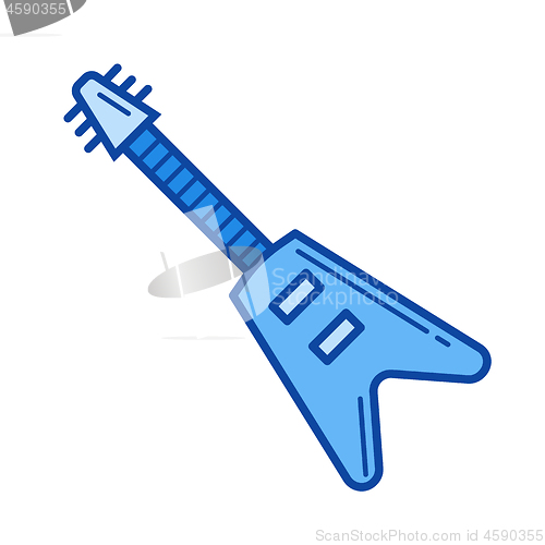 Image of Electric guitar line icon.