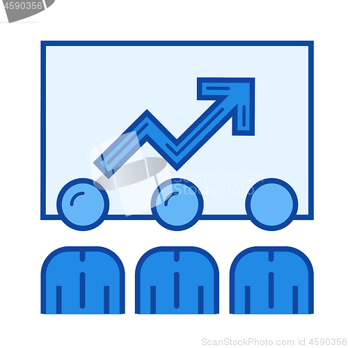 Image of Business team line icon.