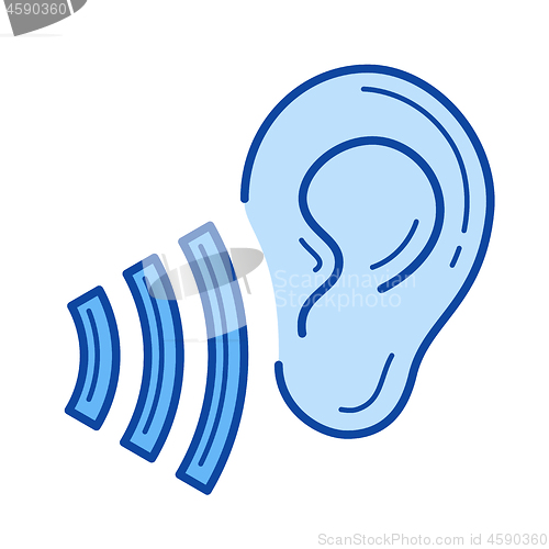 Image of Listen symbol line icon.