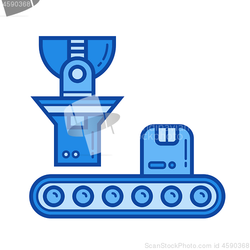 Image of Conveyor loading line icon.