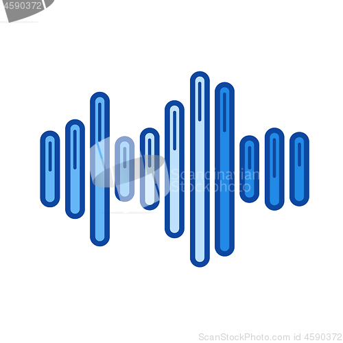 Image of Digital equalizer line icon.