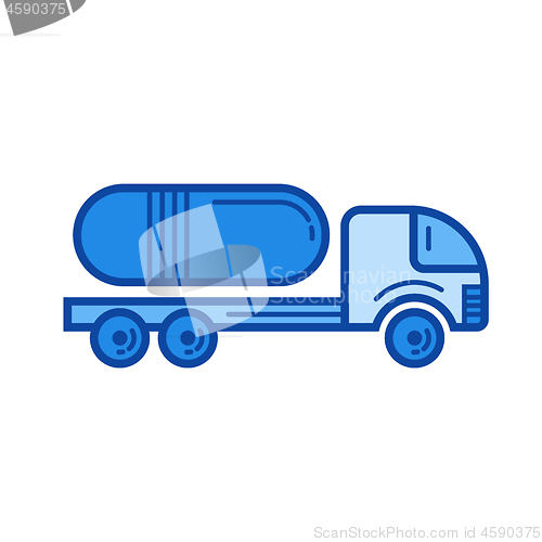 Image of Commercial truck line icon.