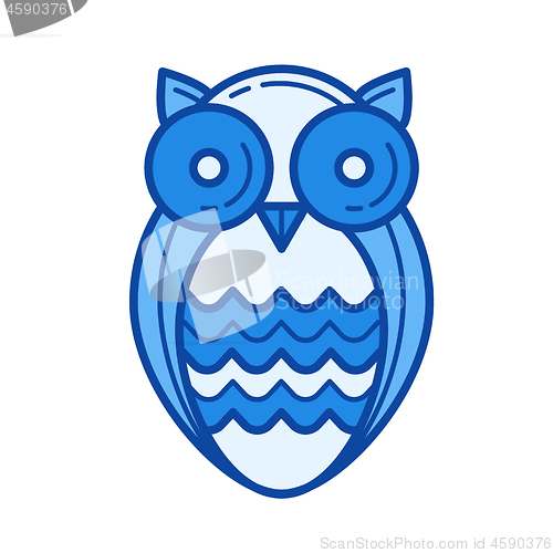 Image of Wisdom owl line icon.