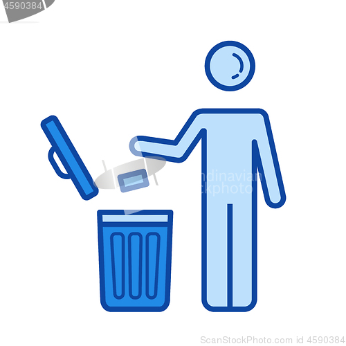 Image of Waste collection line icon.