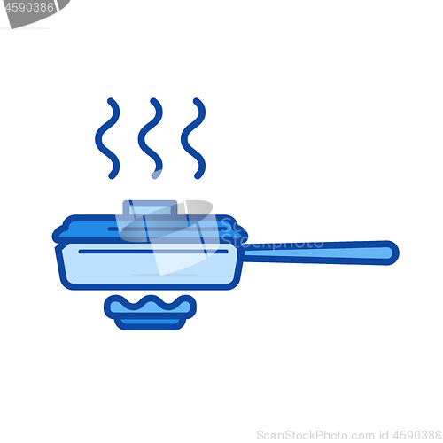 Image of Frying pan line icon.
