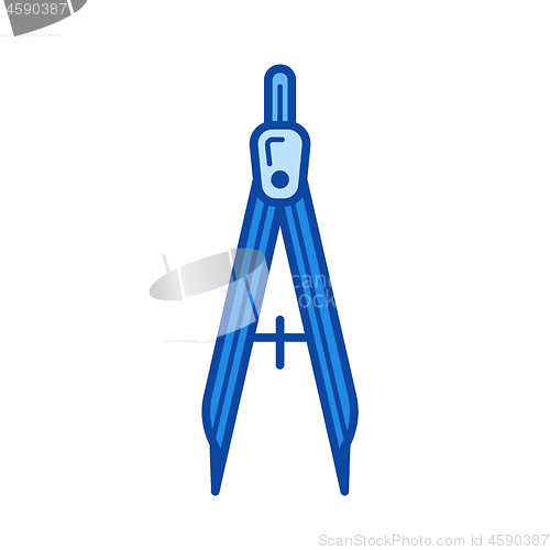 Image of Compasses line icon.