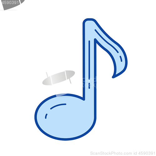 Image of Music note line icon.