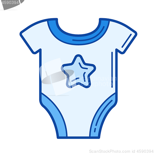 Image of Newborn bodysuit line icon.