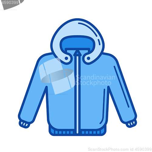 Image of Baby coat line icon.