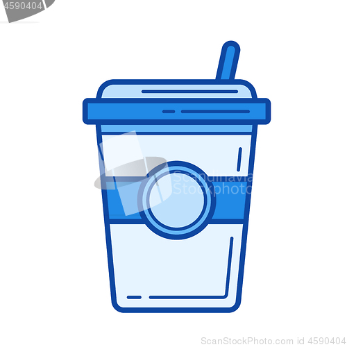 Image of Takeaway coffee line icon.