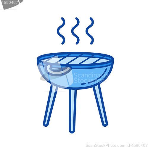 Image of BBQ grill line icon.