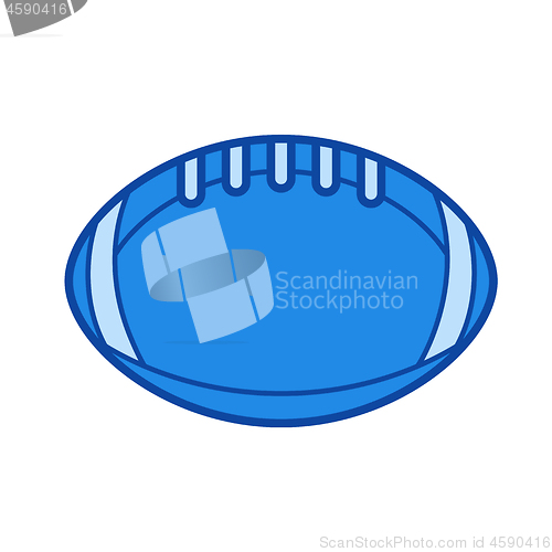 Image of Rugby ball line icon.