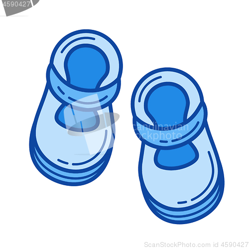 Image of Baby shoes line icon.