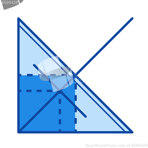 Image of Function graph line icon.