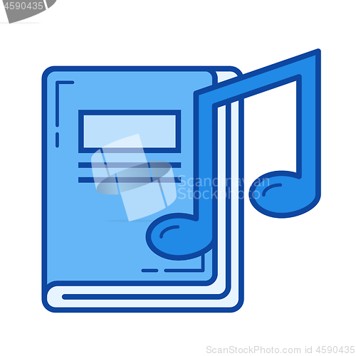 Image of Music book line icon.