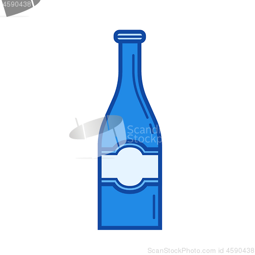 Image of Beer bottle line icon.