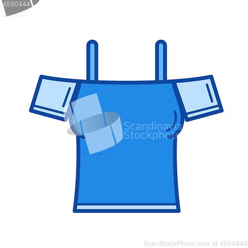 Image of Sleeveless blouse line icon.