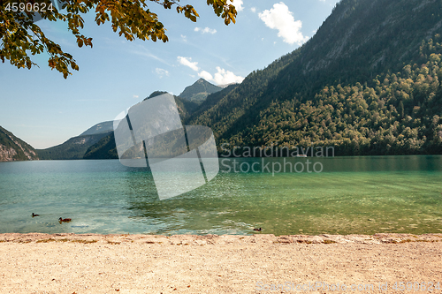 Image of Stunning deep green waters of Konigssee, known as Germany deepest and cleanest lake