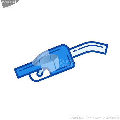 Image of Gas pump nozzle line icon.