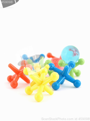 Image of Colorful Jacks and Bouncy Ball