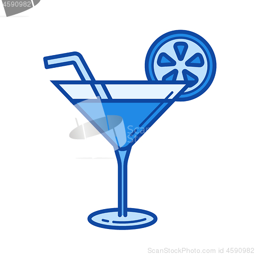 Image of Cocktail line icon.