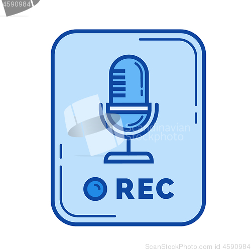 Image of Voice record app line icon.