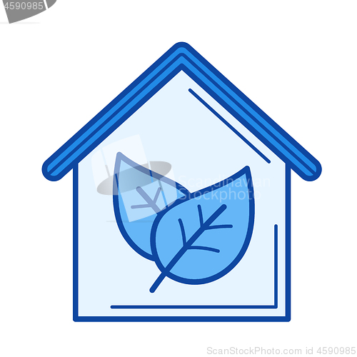 Image of Eco home line icon.