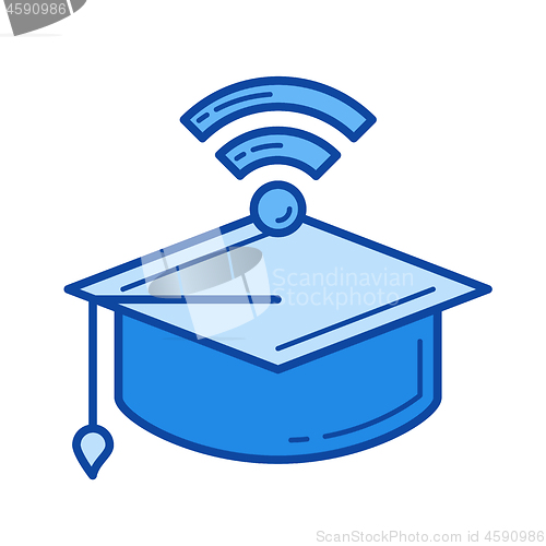 Image of Digital school line icon.