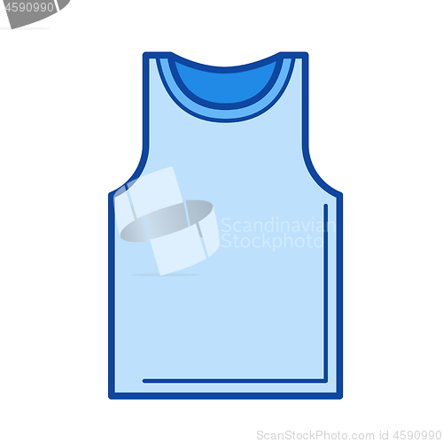 Image of Tank top line icon.