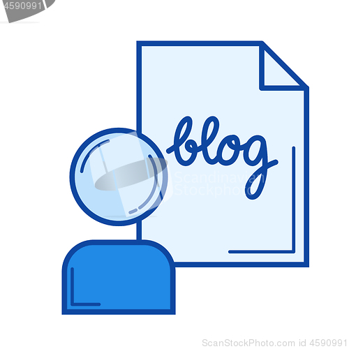 Image of Blogger line icon.