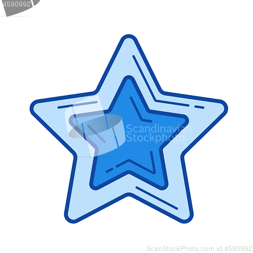 Image of Star favourite line icon.