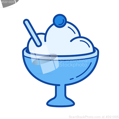 Image of Ice cream line icon.