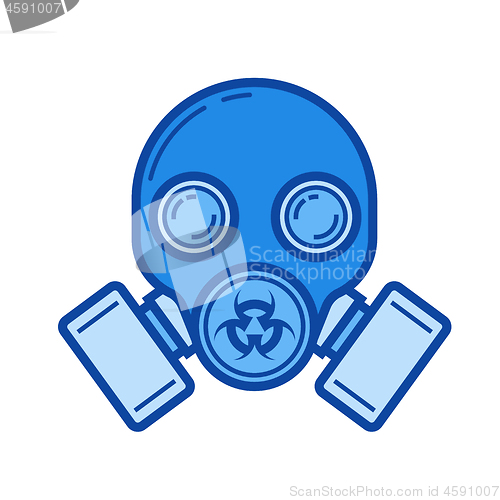 Image of Gas mask line icon.