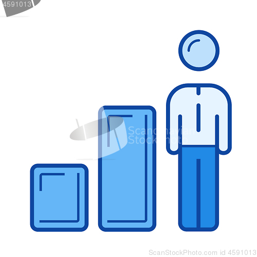 Image of Business growth line icon.